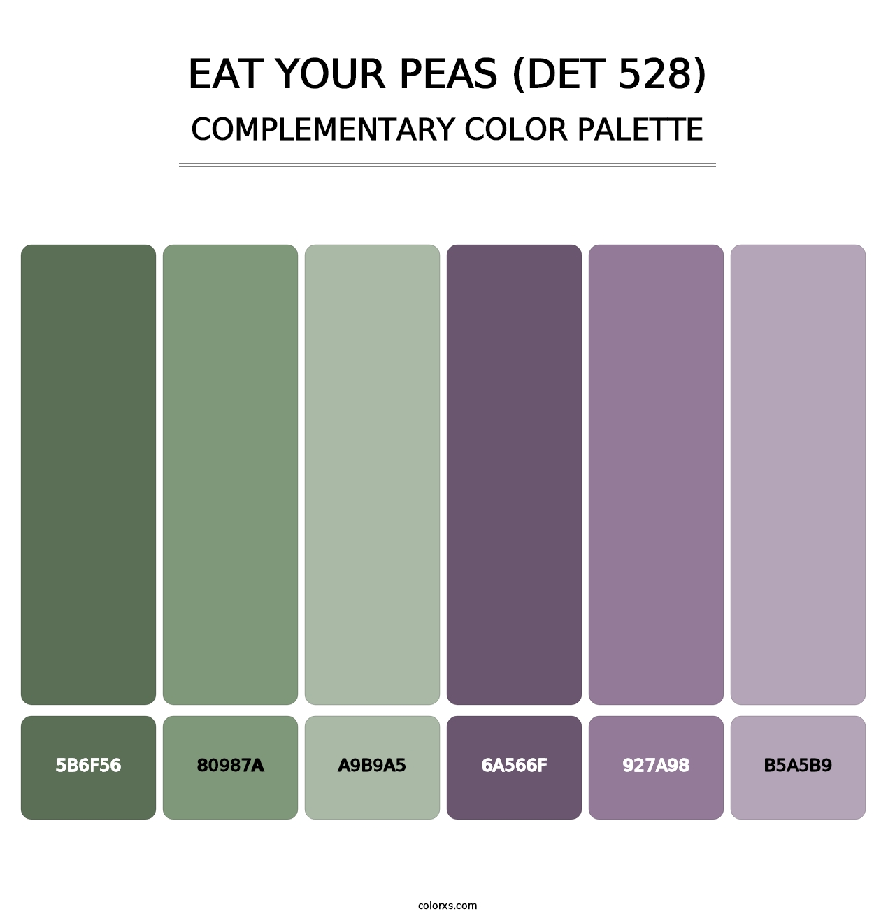 Eat Your Peas (DET 528) - Complementary Color Palette