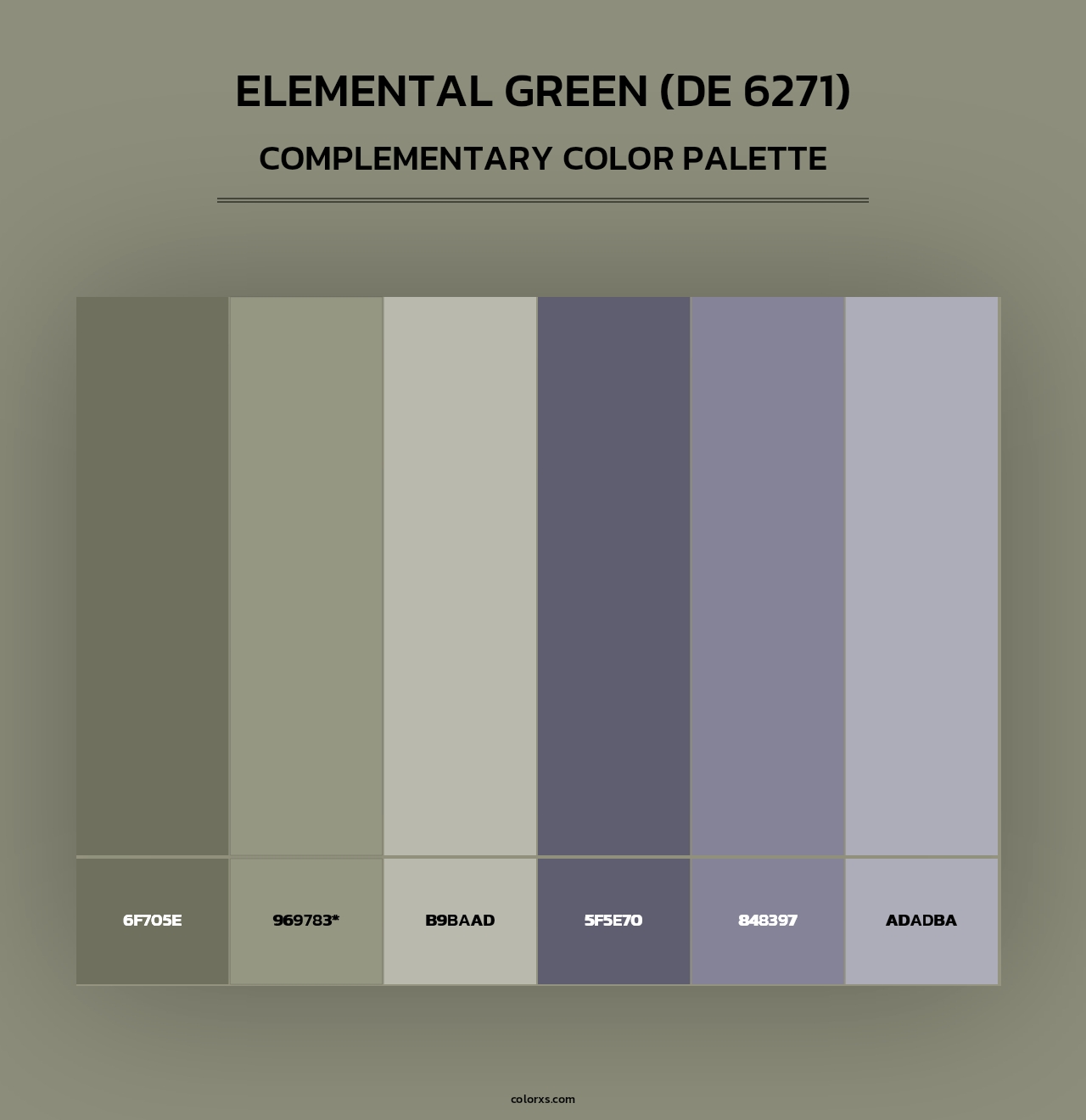 Elemental Green (DE 6271) - Complementary Color Palette