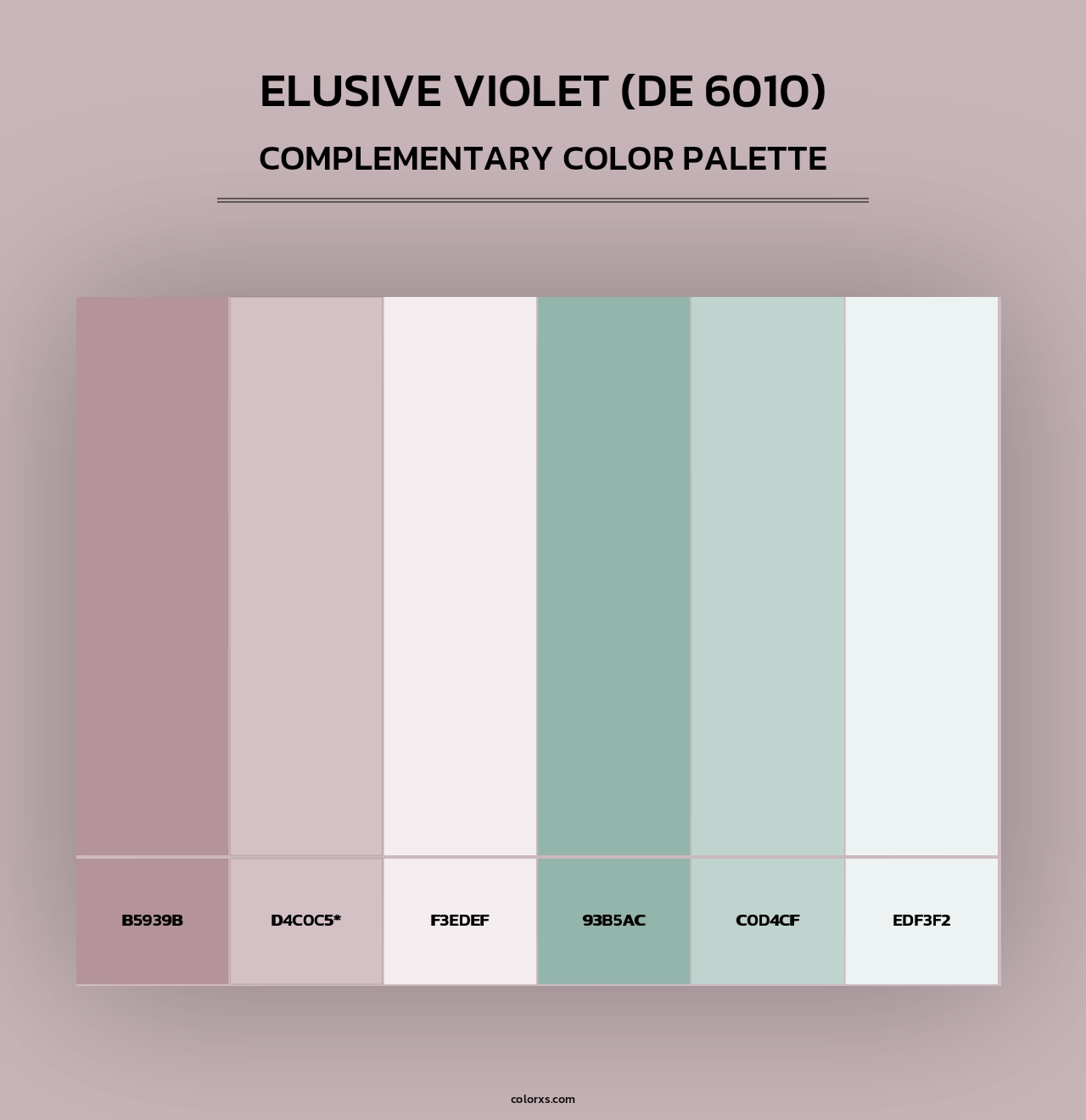 Elusive Violet (DE 6010) - Complementary Color Palette