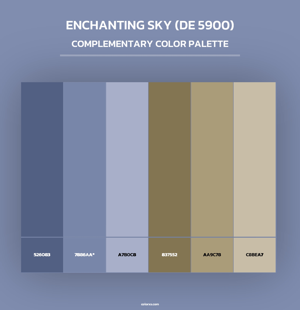 Enchanting Sky (DE 5900) - Complementary Color Palette