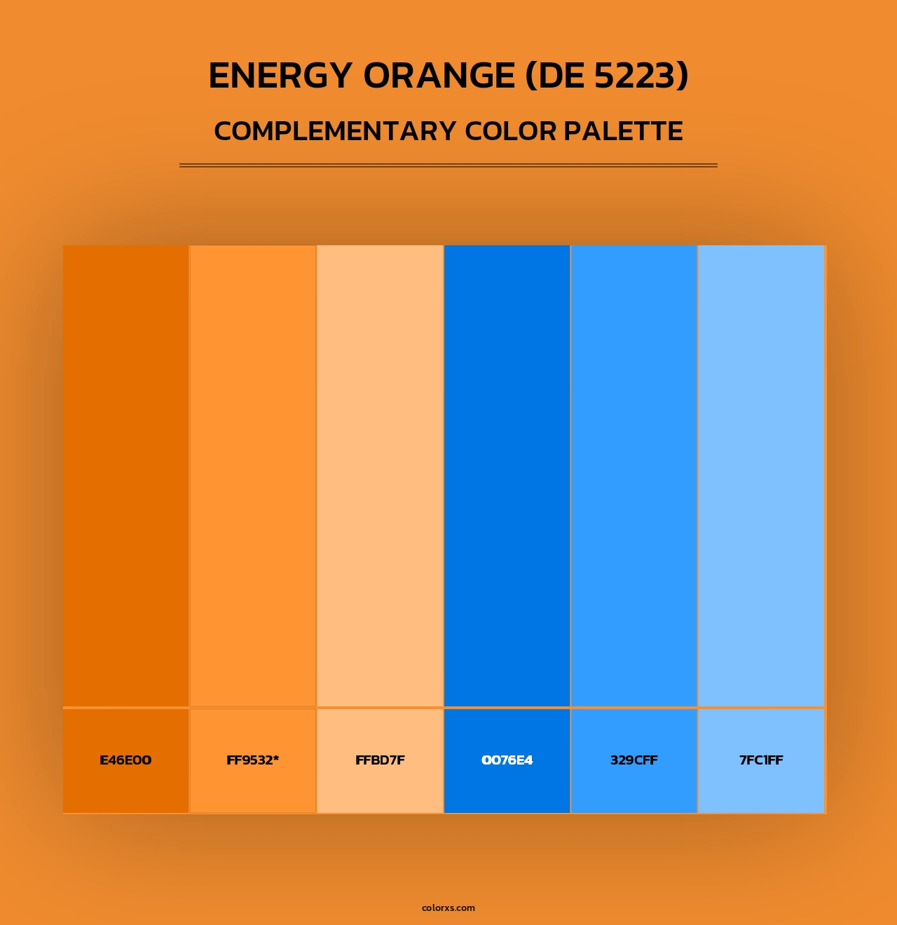 Energy Orange (DE 5223) - Complementary Color Palette