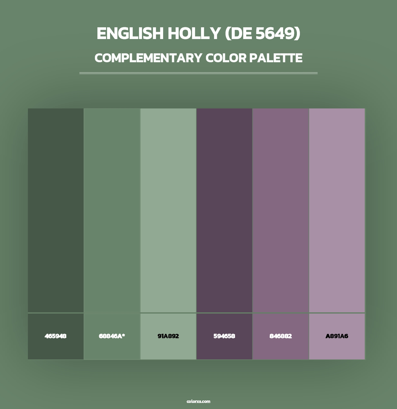 English Holly (DE 5649) - Complementary Color Palette