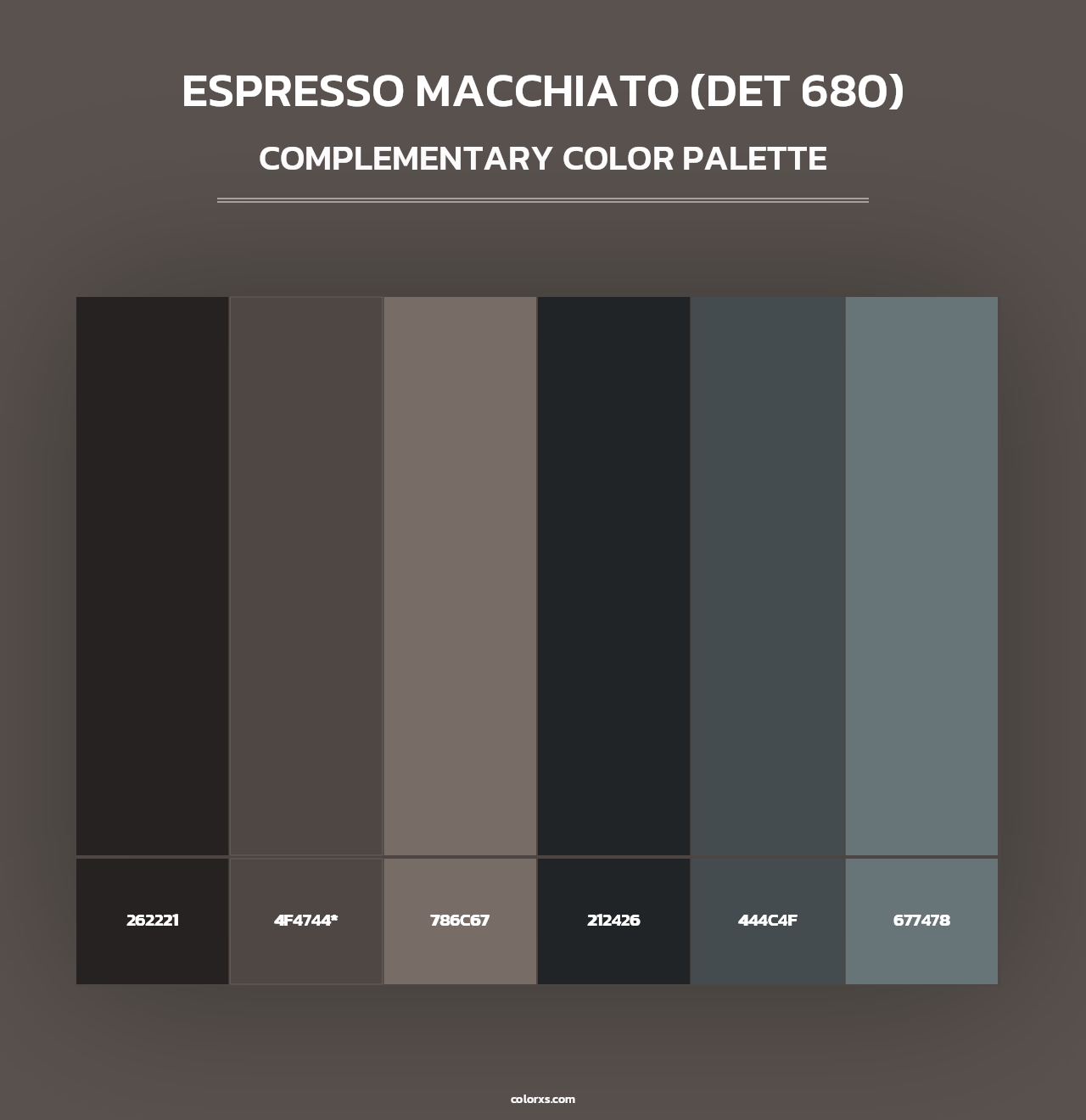 Espresso Macchiato (DET 680) - Complementary Color Palette