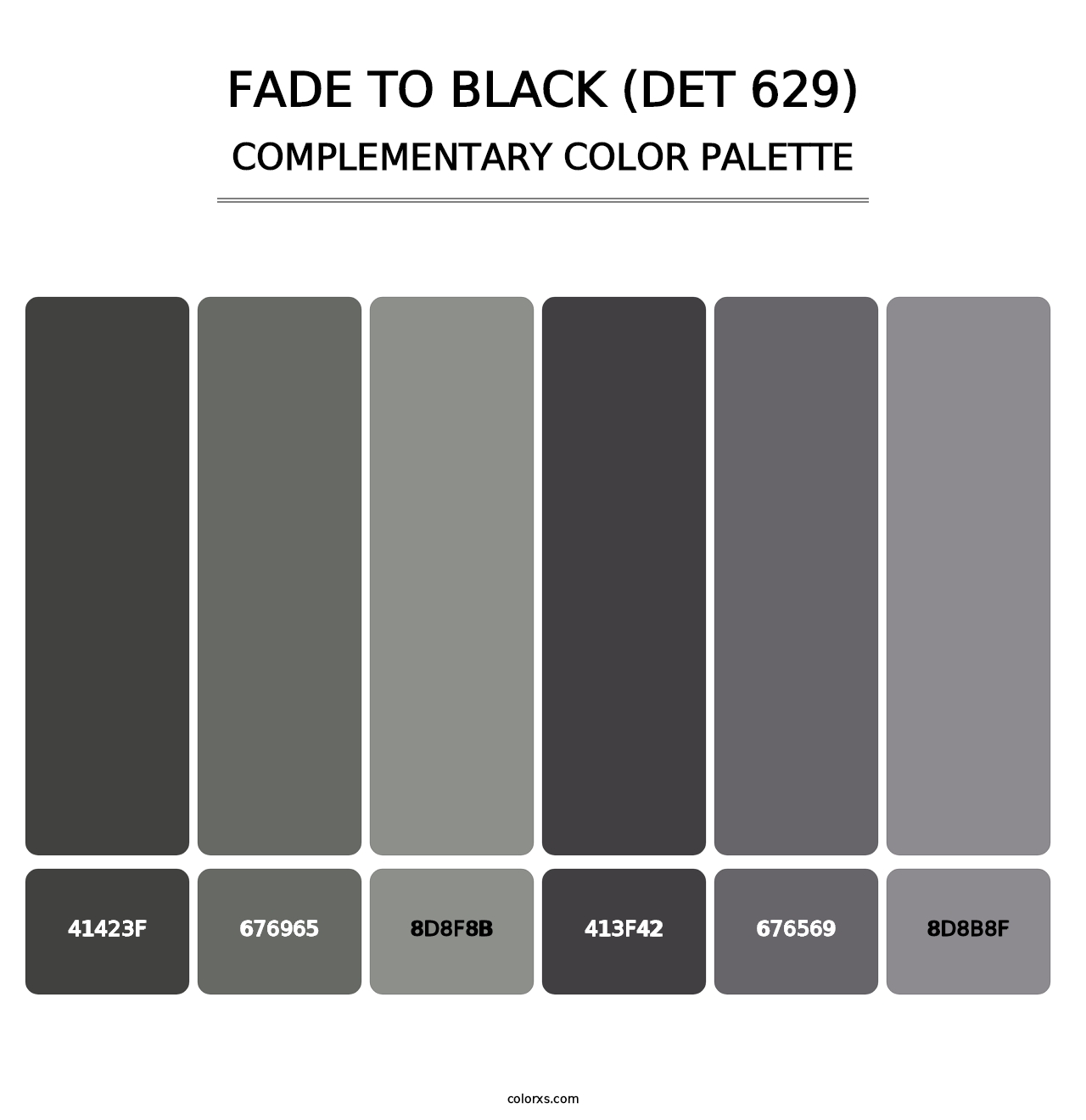 Fade to Black (DET 629) - Complementary Color Palette