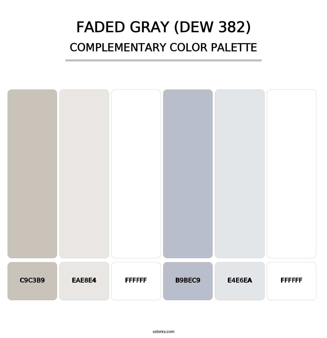 Faded Gray (DEW 382) - Complementary Color Palette