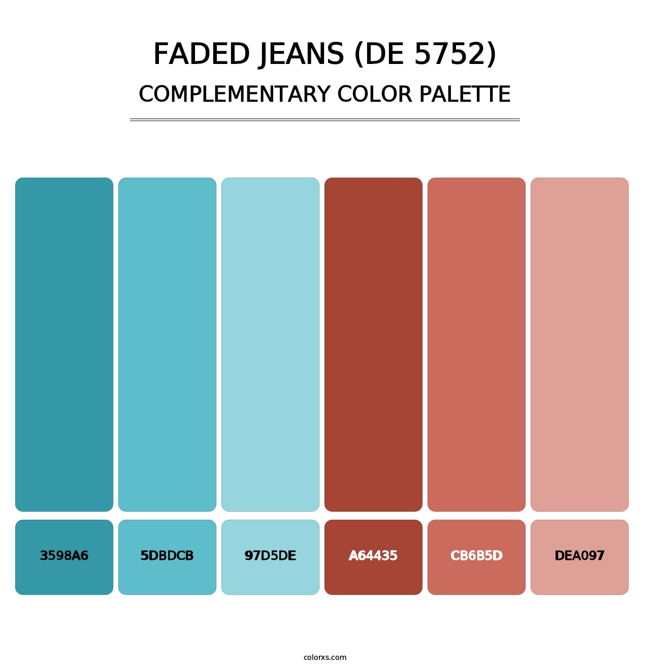 Faded Jeans (DE 5752) - Complementary Color Palette