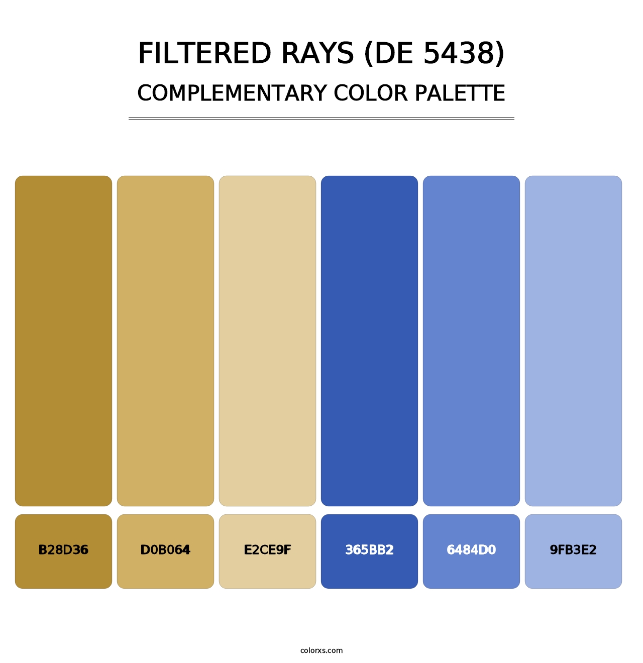 Filtered Rays (DE 5438) - Complementary Color Palette
