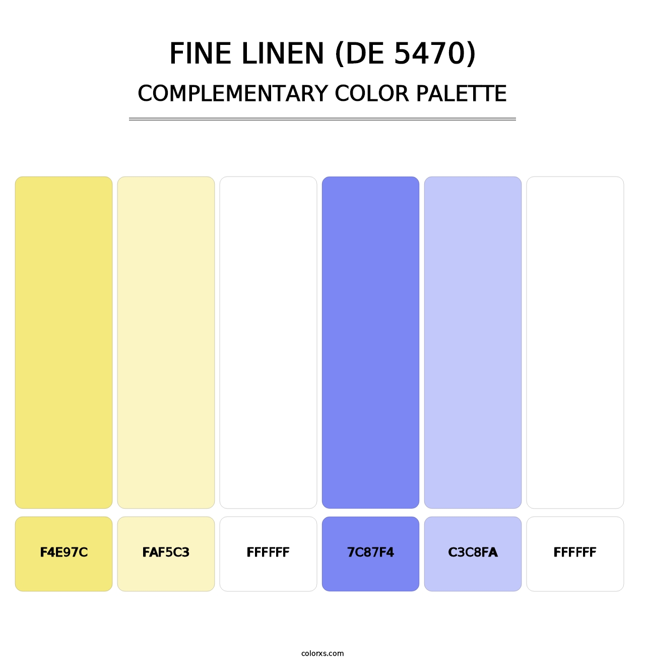 Fine Linen (DE 5470) - Complementary Color Palette