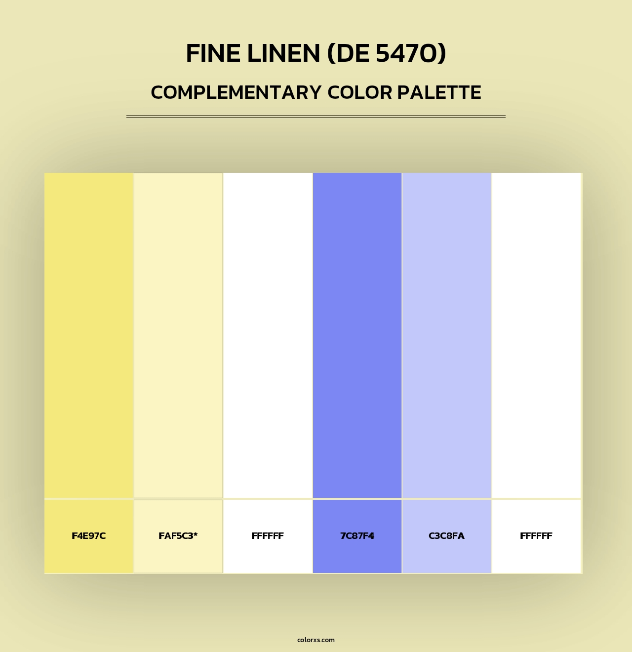 Fine Linen (DE 5470) - Complementary Color Palette