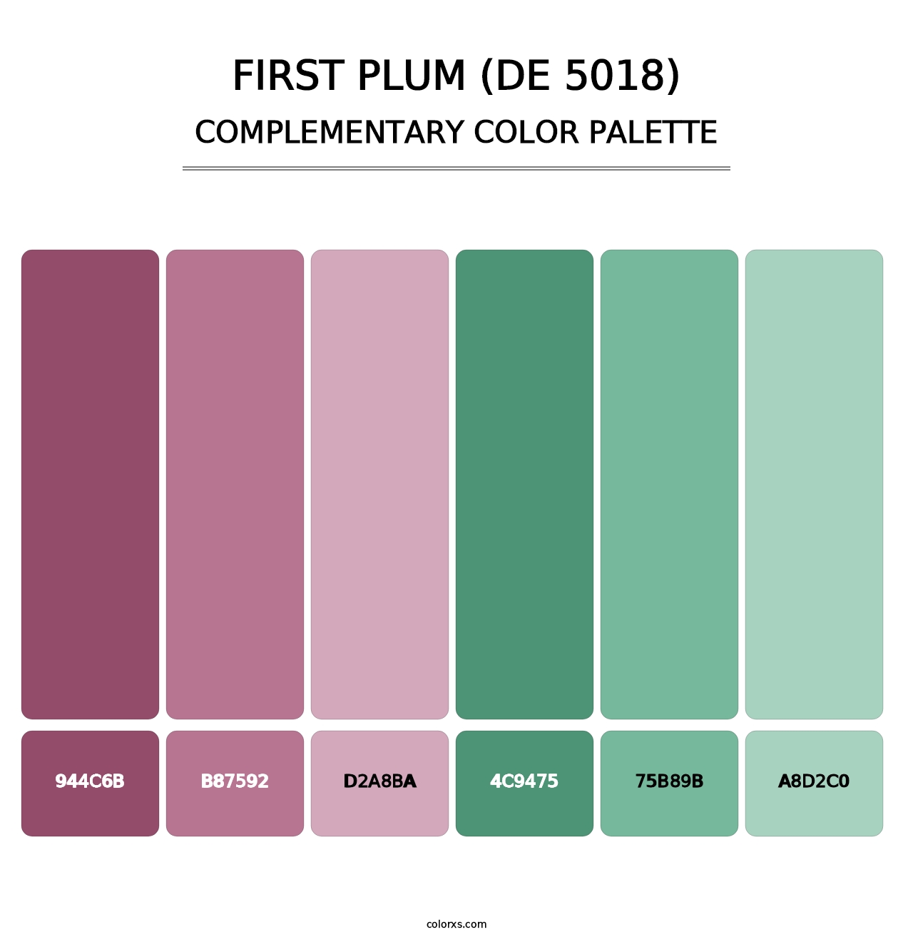 First Plum (DE 5018) - Complementary Color Palette