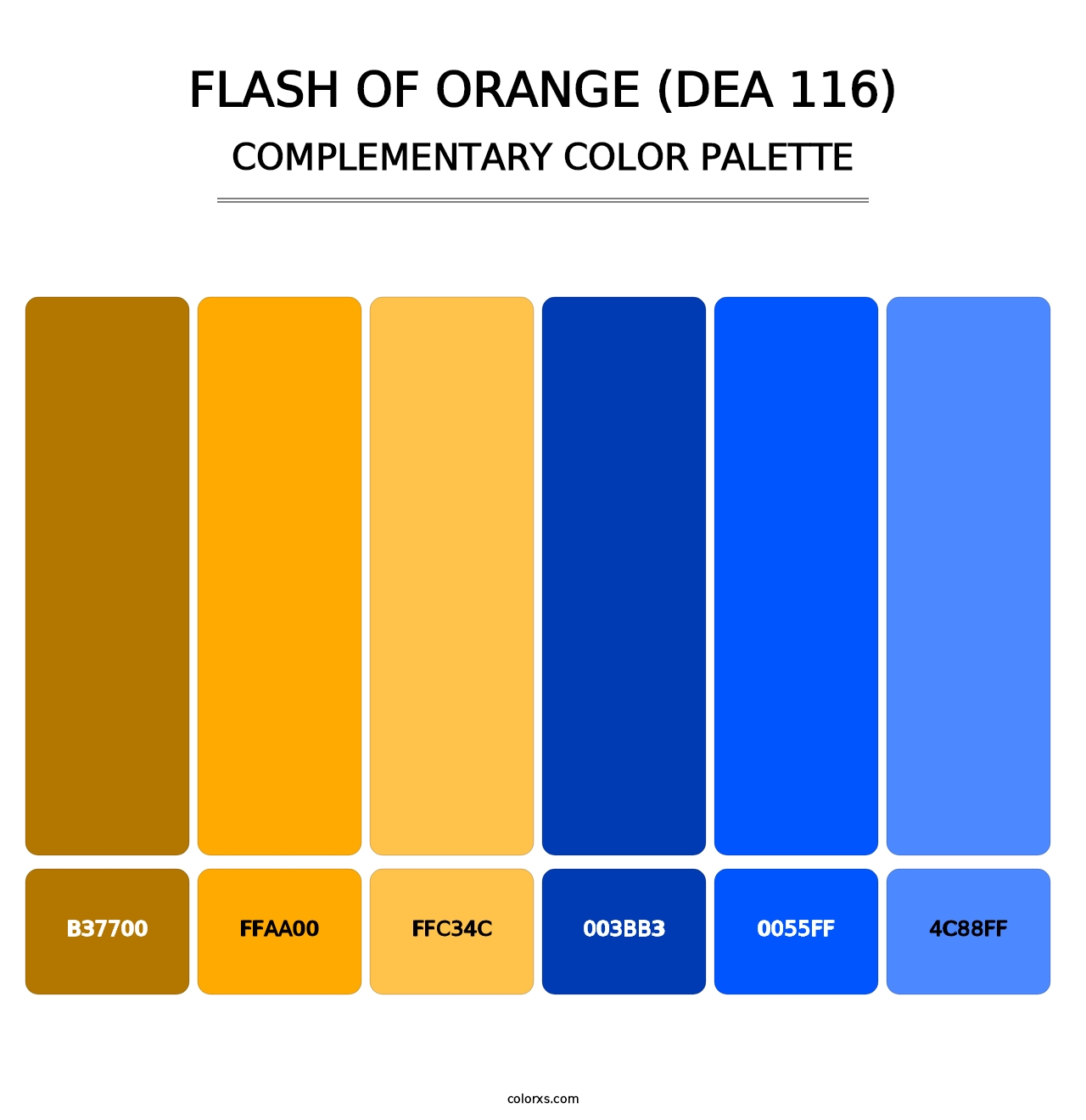 Flash of Orange (DEA 116) - Complementary Color Palette