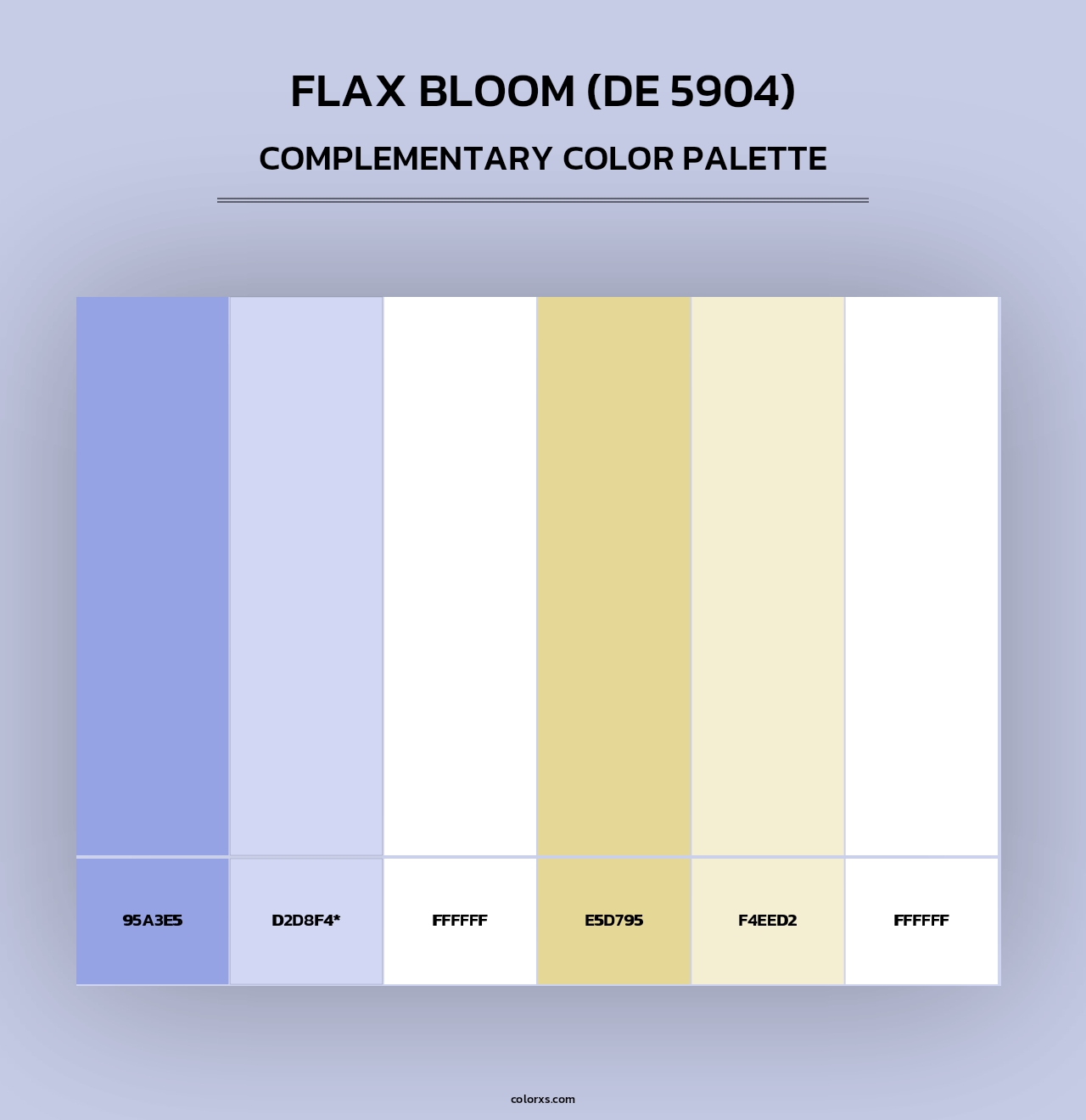 Flax Bloom (DE 5904) - Complementary Color Palette