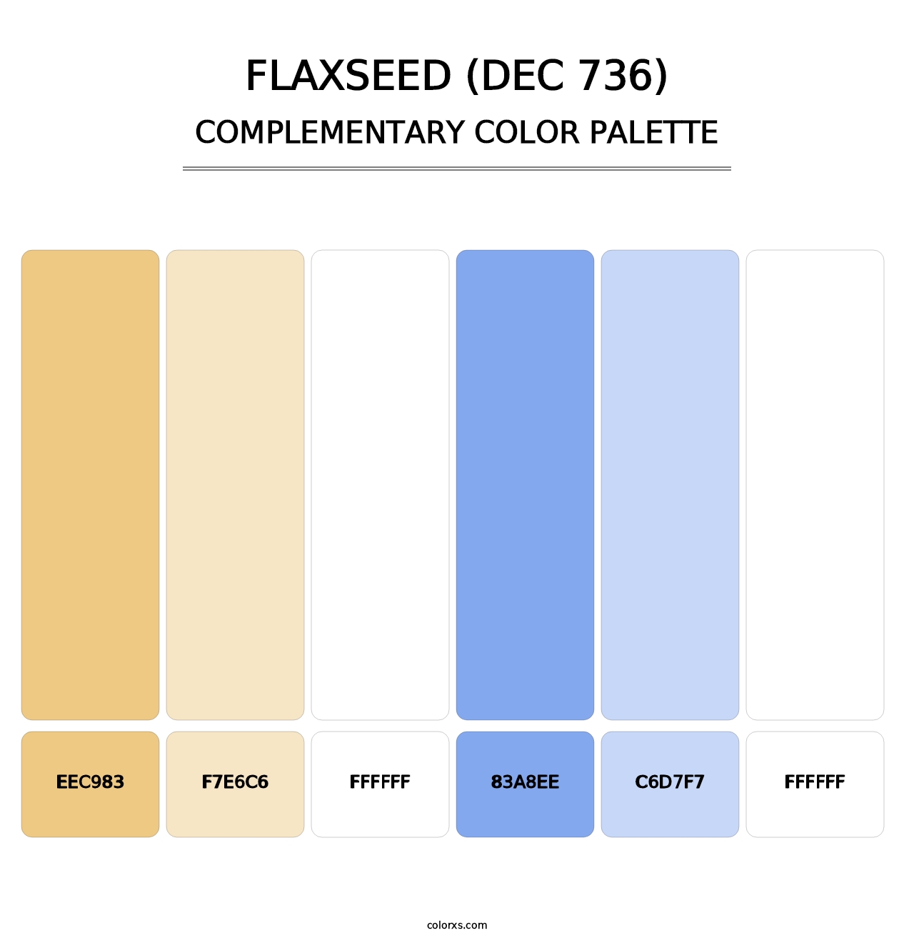 Flaxseed (DEC 736) - Complementary Color Palette