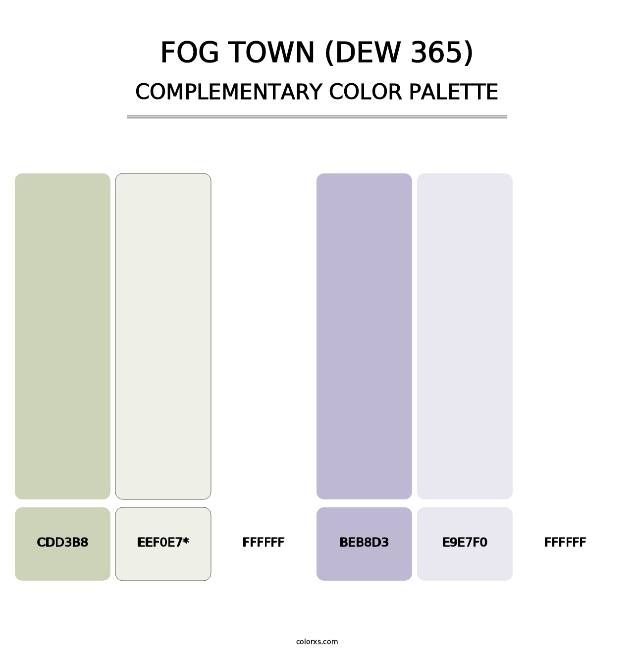Fog Town (DEW 365) - Complementary Color Palette