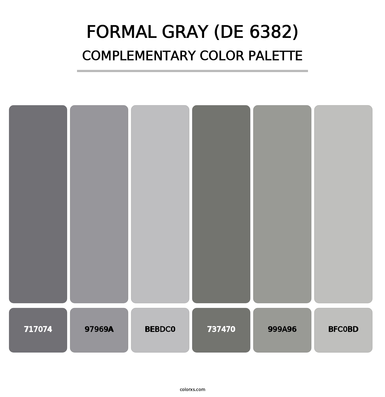 Formal Gray (DE 6382) - Complementary Color Palette