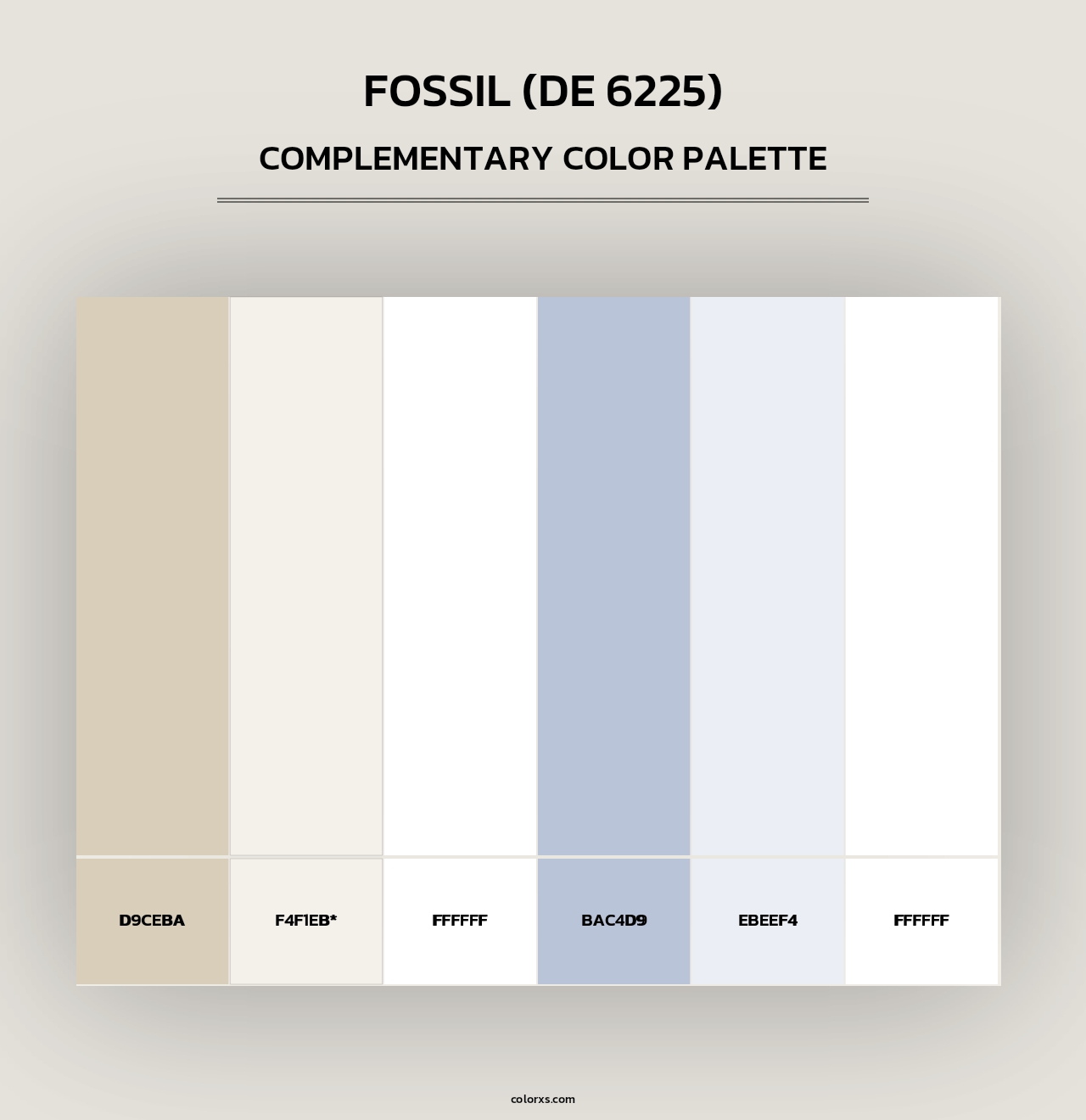 Fossil (DE 6225) - Complementary Color Palette