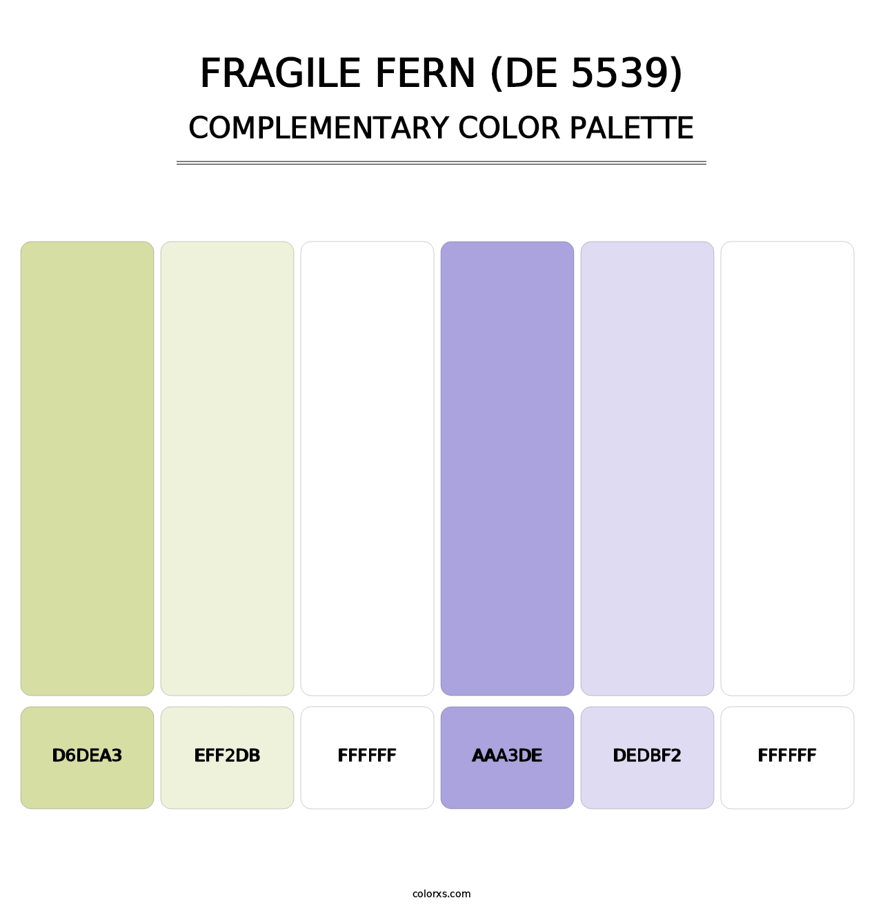 Fragile Fern (DE 5539) - Complementary Color Palette