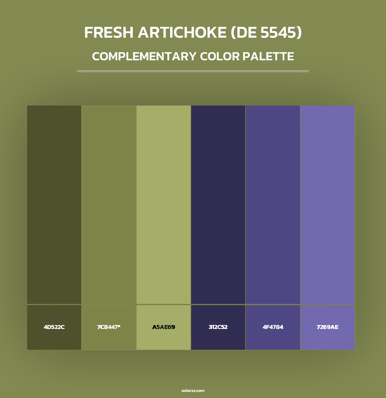 Fresh Artichoke (DE 5545) - Complementary Color Palette