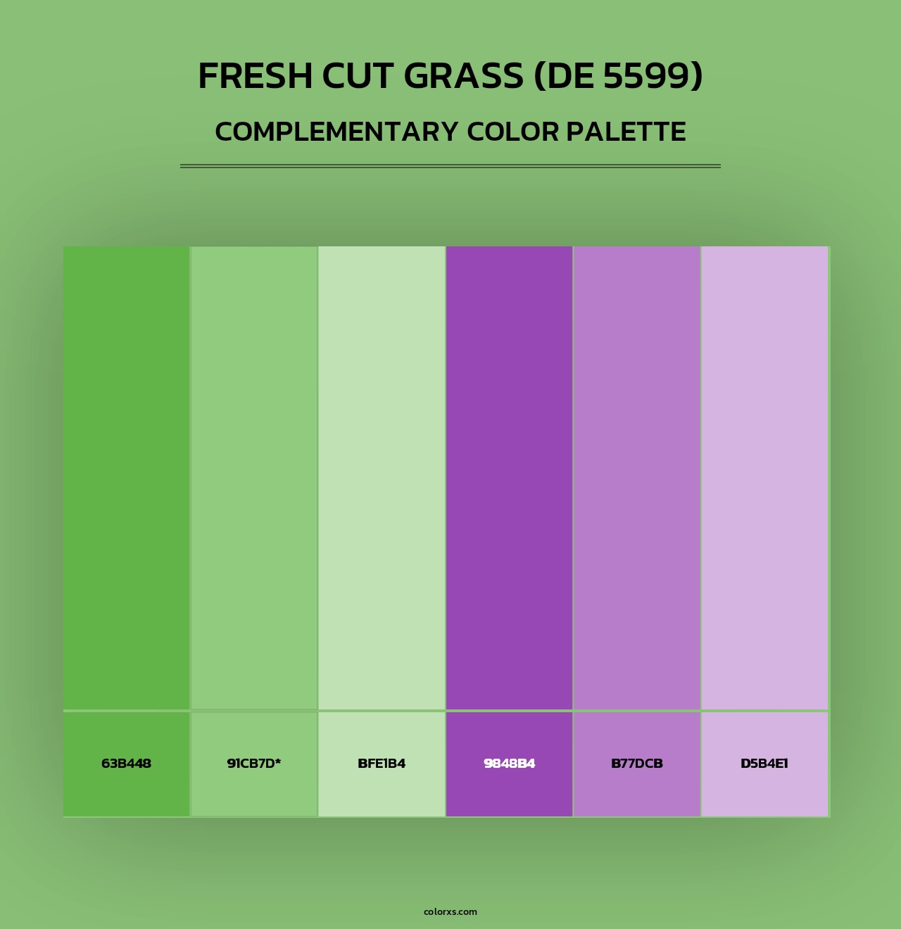 Fresh Cut Grass (DE 5599) - Complementary Color Palette
