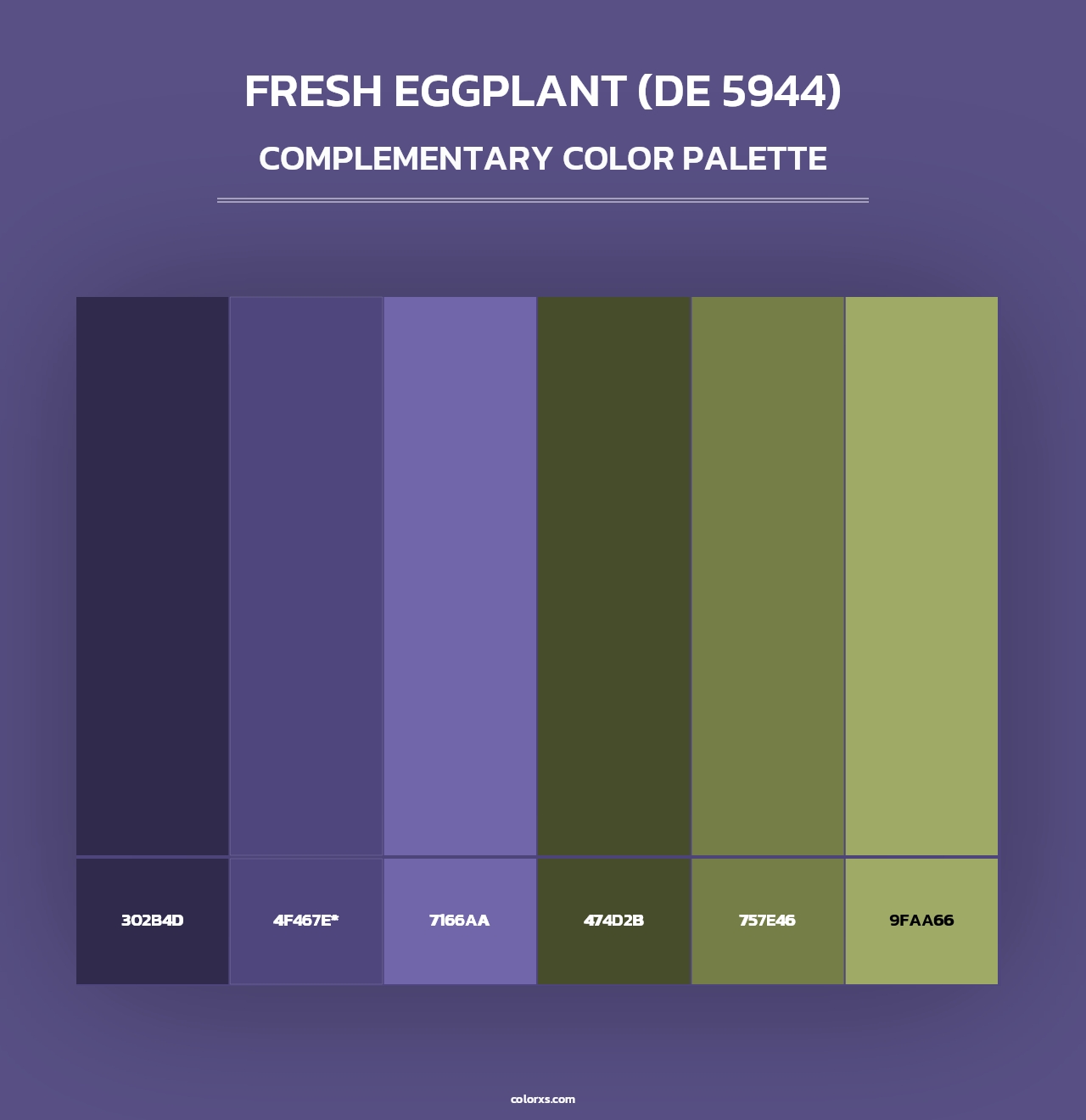 Fresh Eggplant (DE 5944) - Complementary Color Palette