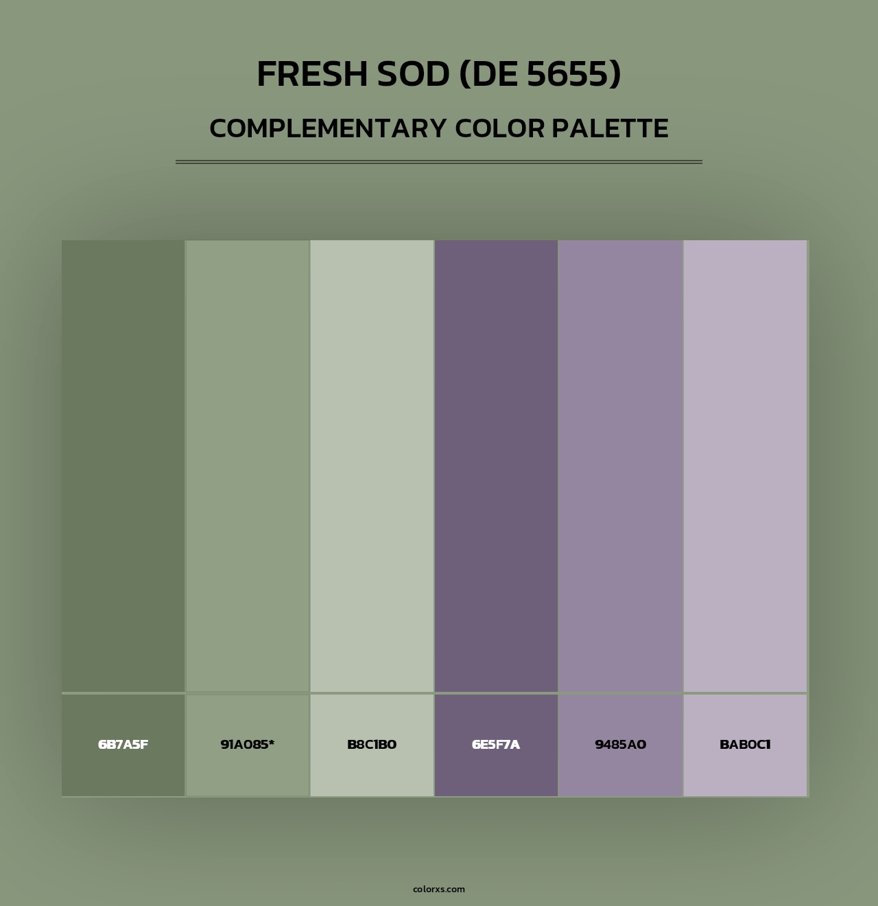 Fresh Sod (DE 5655) - Complementary Color Palette