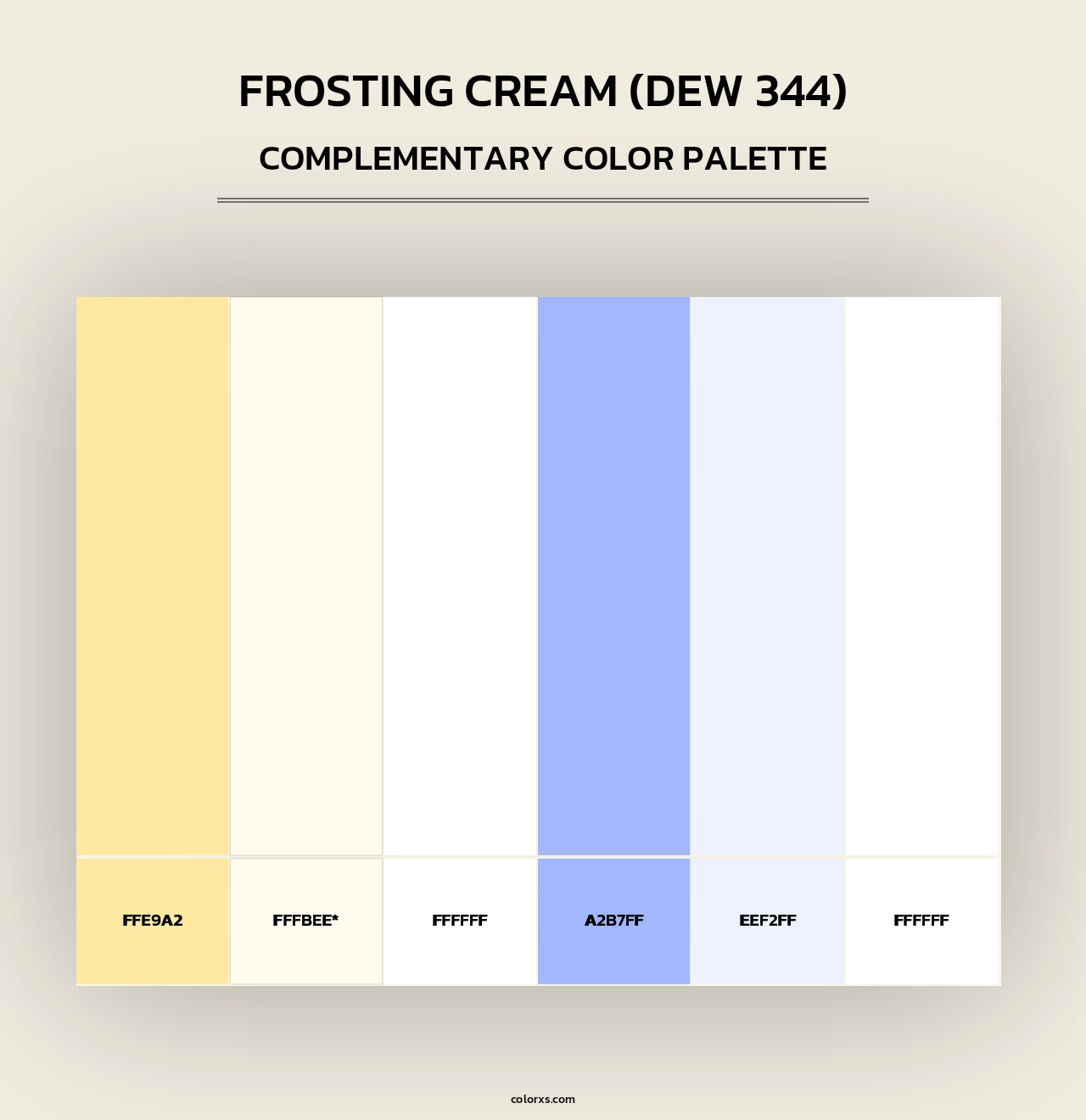 Frosting Cream (DEW 344) - Complementary Color Palette