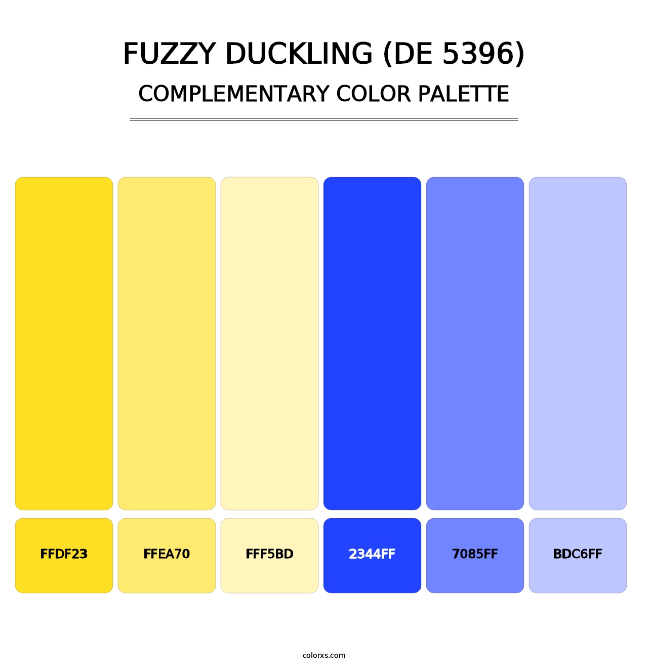 Fuzzy Duckling (DE 5396) - Complementary Color Palette