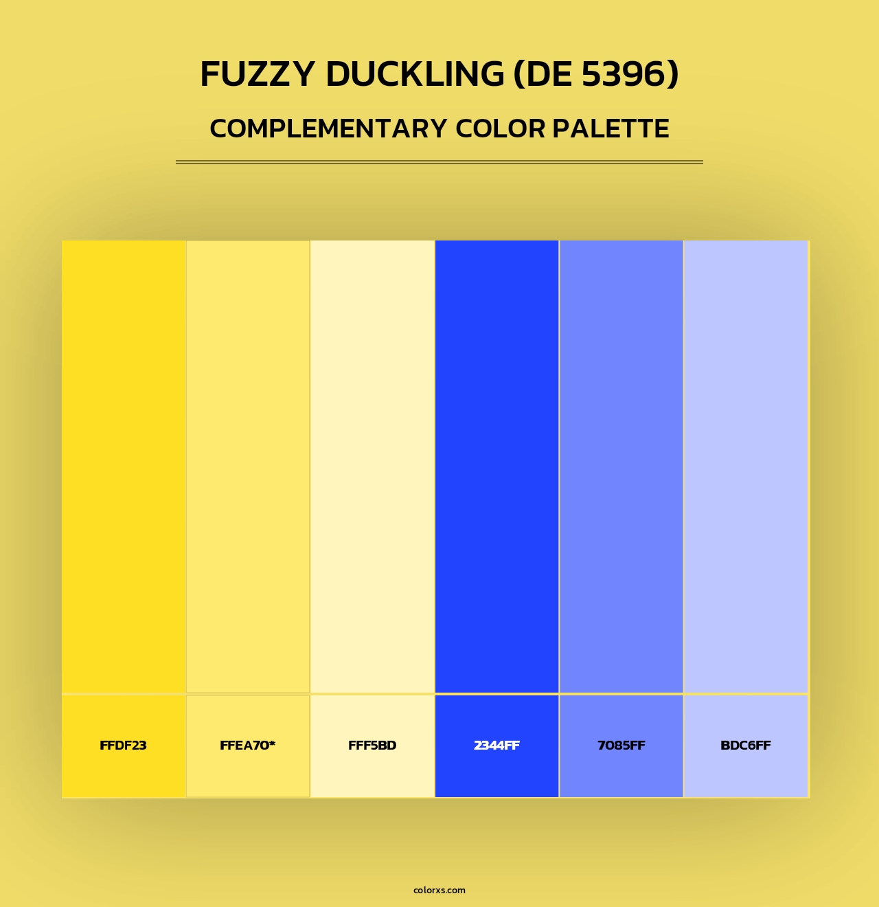 Fuzzy Duckling (DE 5396) - Complementary Color Palette