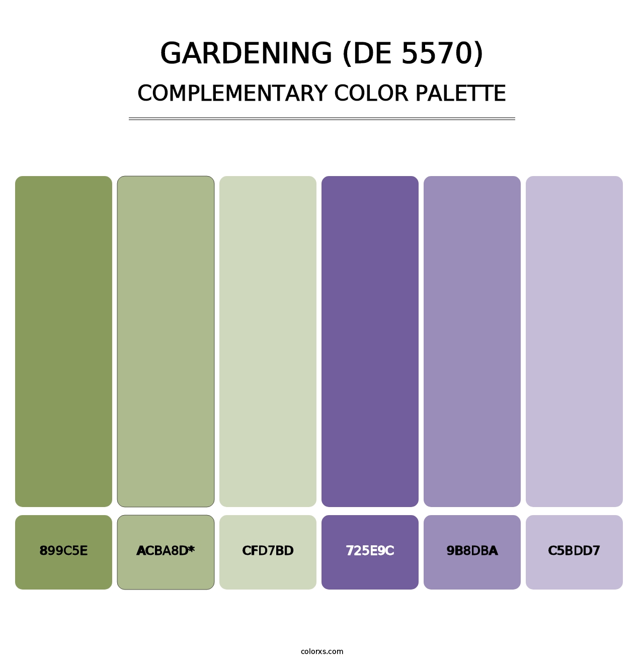 Gardening (DE 5570) - Complementary Color Palette