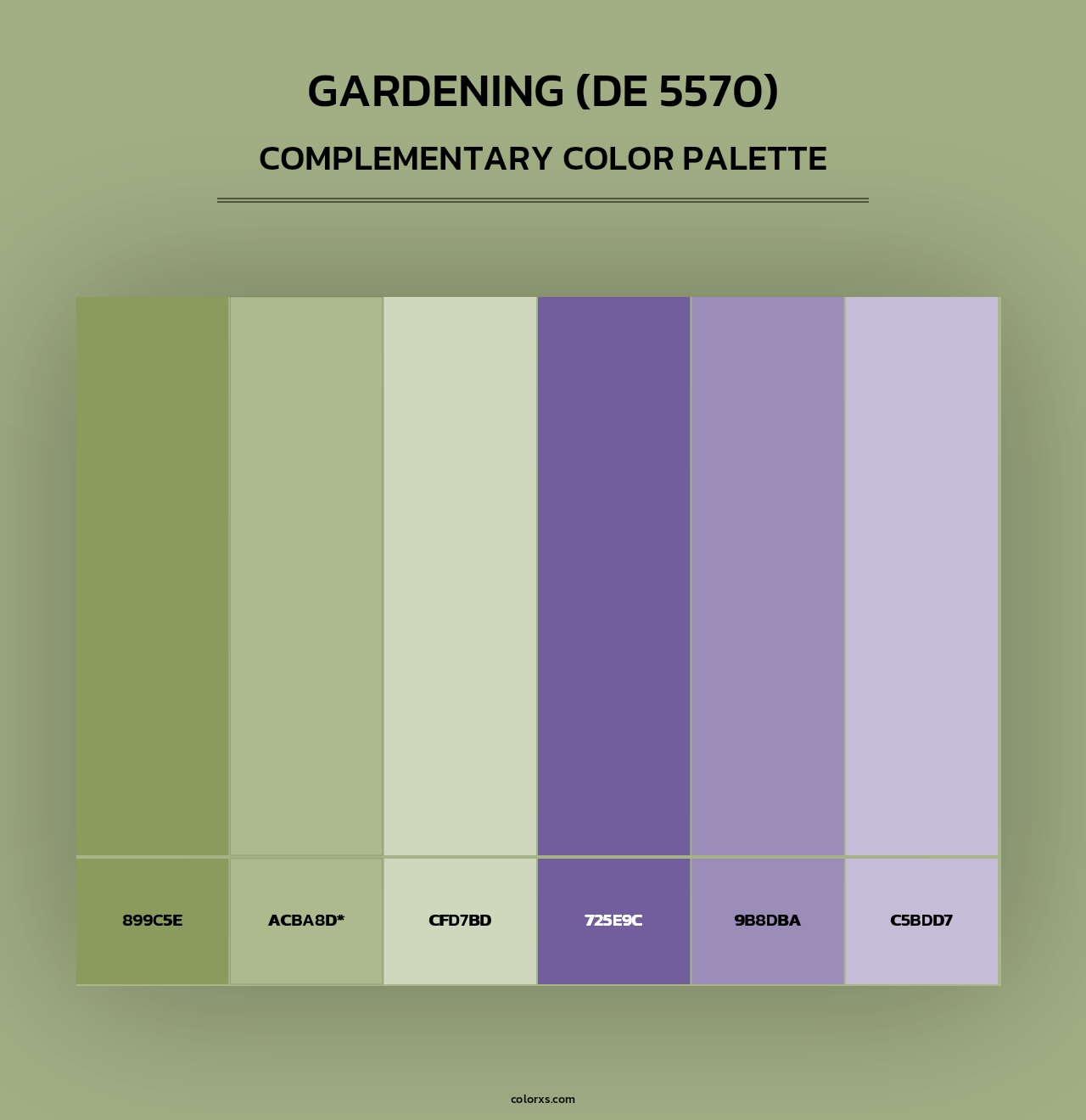 Gardening (DE 5570) - Complementary Color Palette