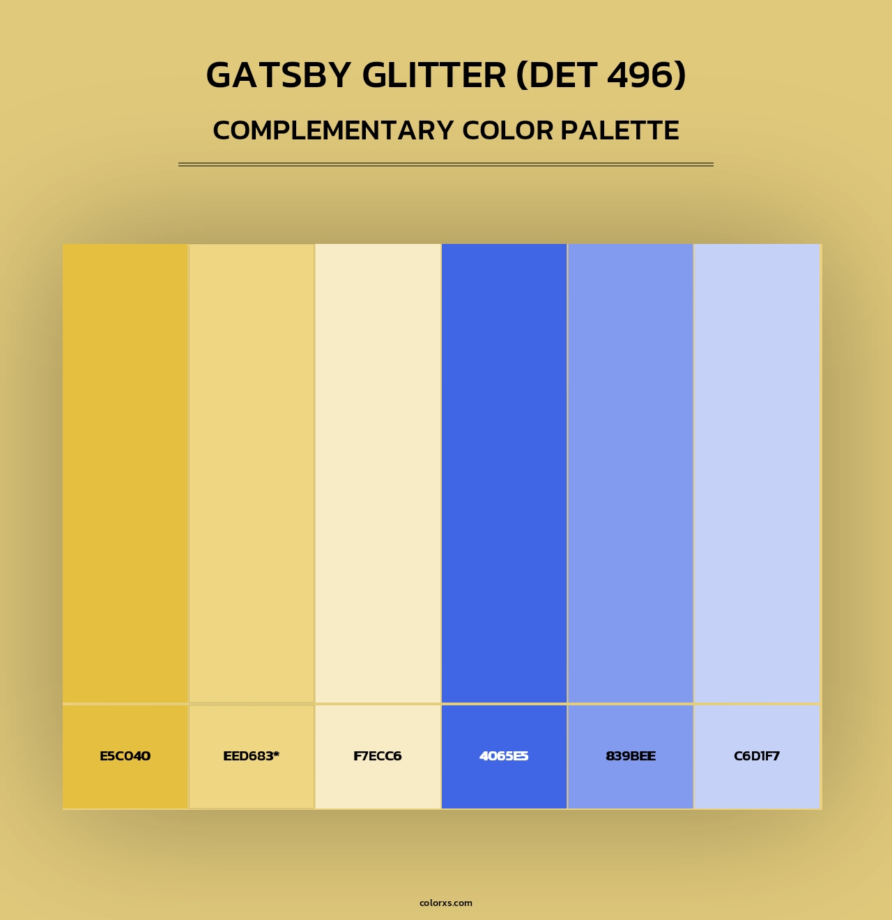 Gatsby Glitter (DET 496) - Complementary Color Palette