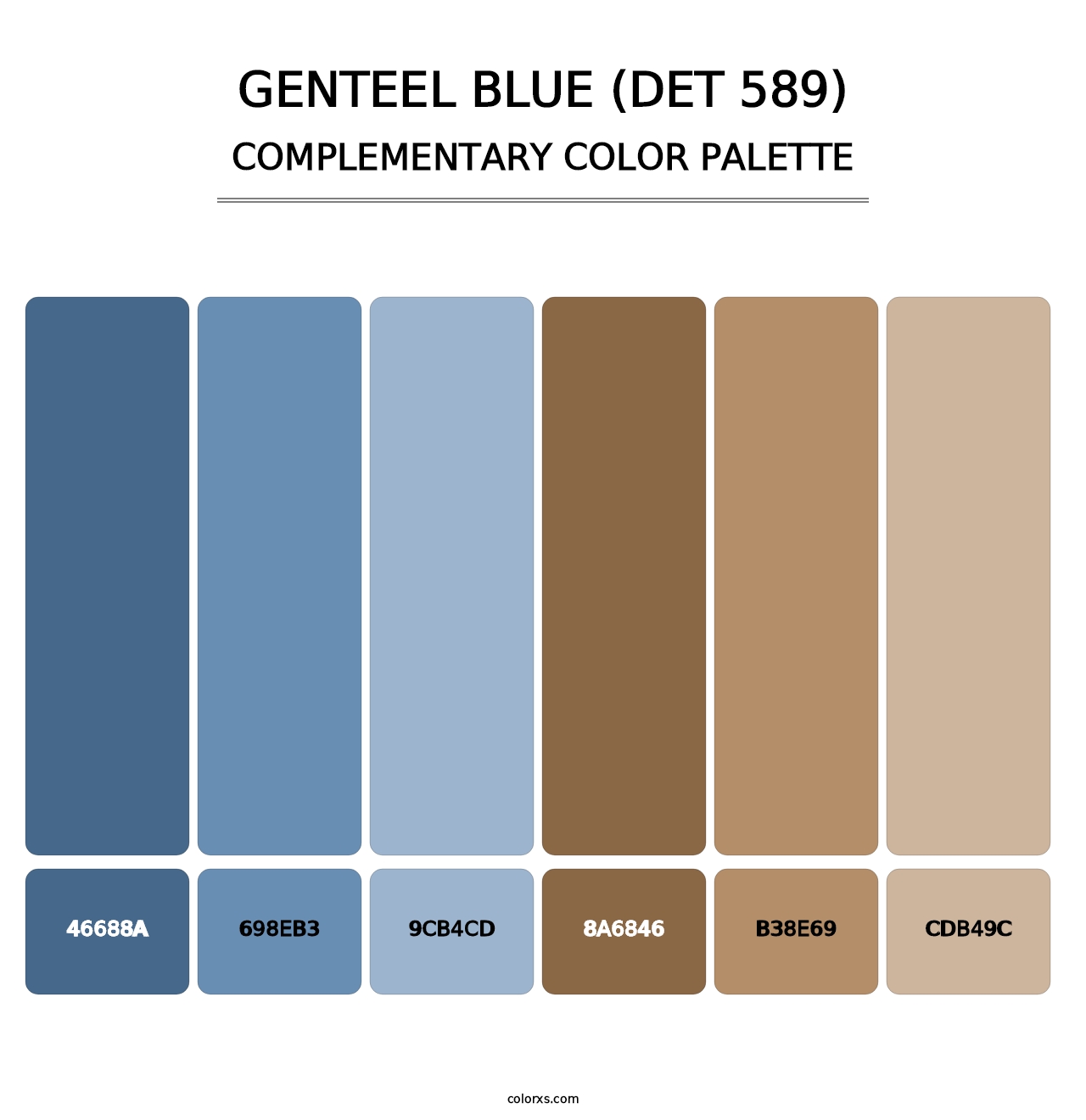 Genteel Blue (DET 589) - Complementary Color Palette
