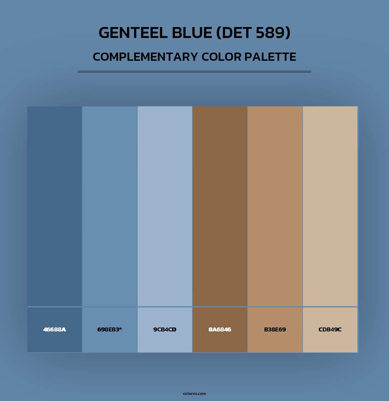 Genteel Blue (DET 589) - Complementary Color Palette