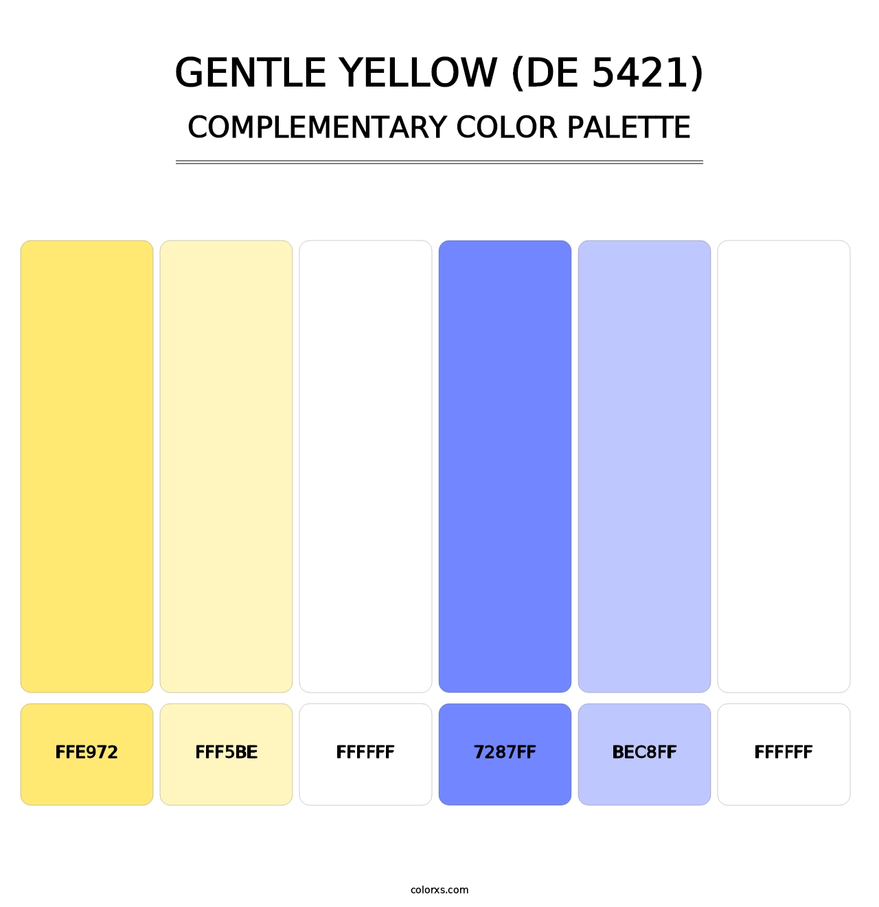 Gentle Yellow (DE 5421) - Complementary Color Palette
