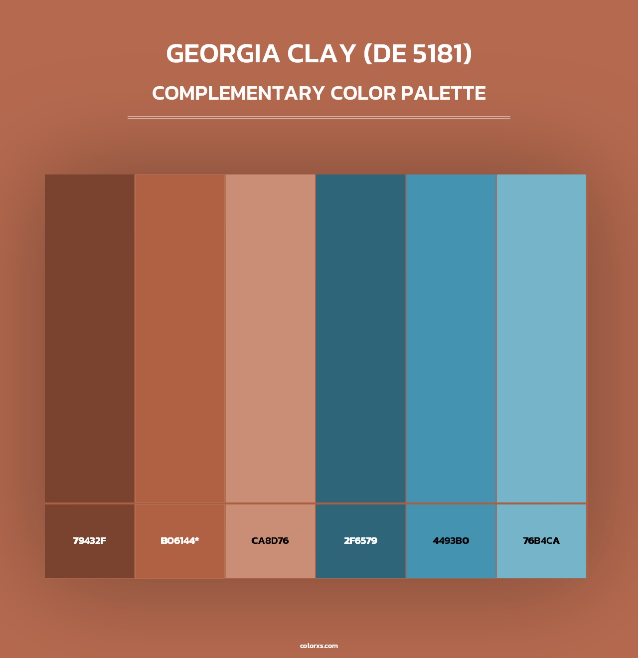 Georgia Clay (DE 5181) - Complementary Color Palette