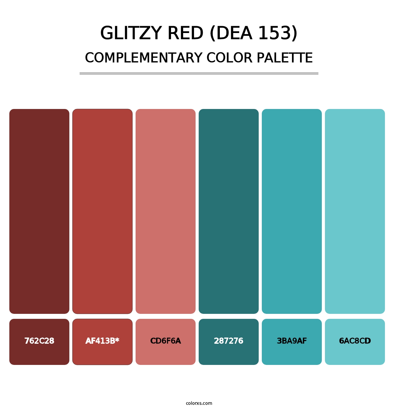 Glitzy Red (DEA 153) - Complementary Color Palette