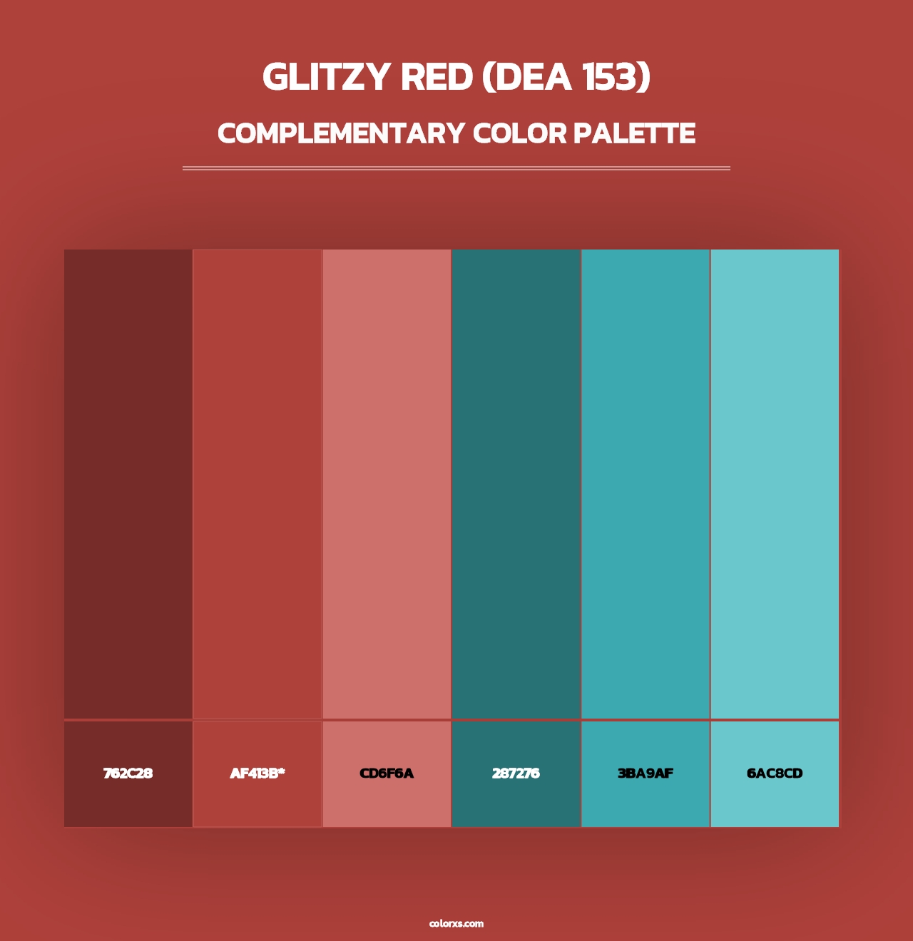 Glitzy Red (DEA 153) - Complementary Color Palette