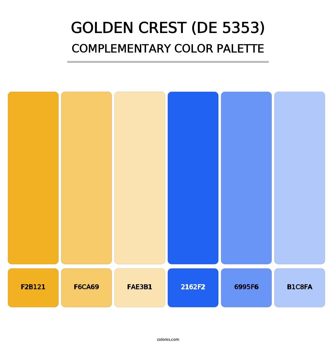 Golden Crest (DE 5353) - Complementary Color Palette
