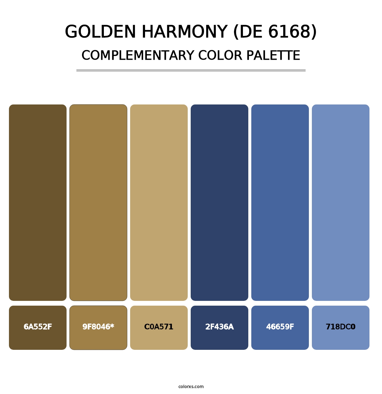 Golden Harmony (DE 6168) - Complementary Color Palette