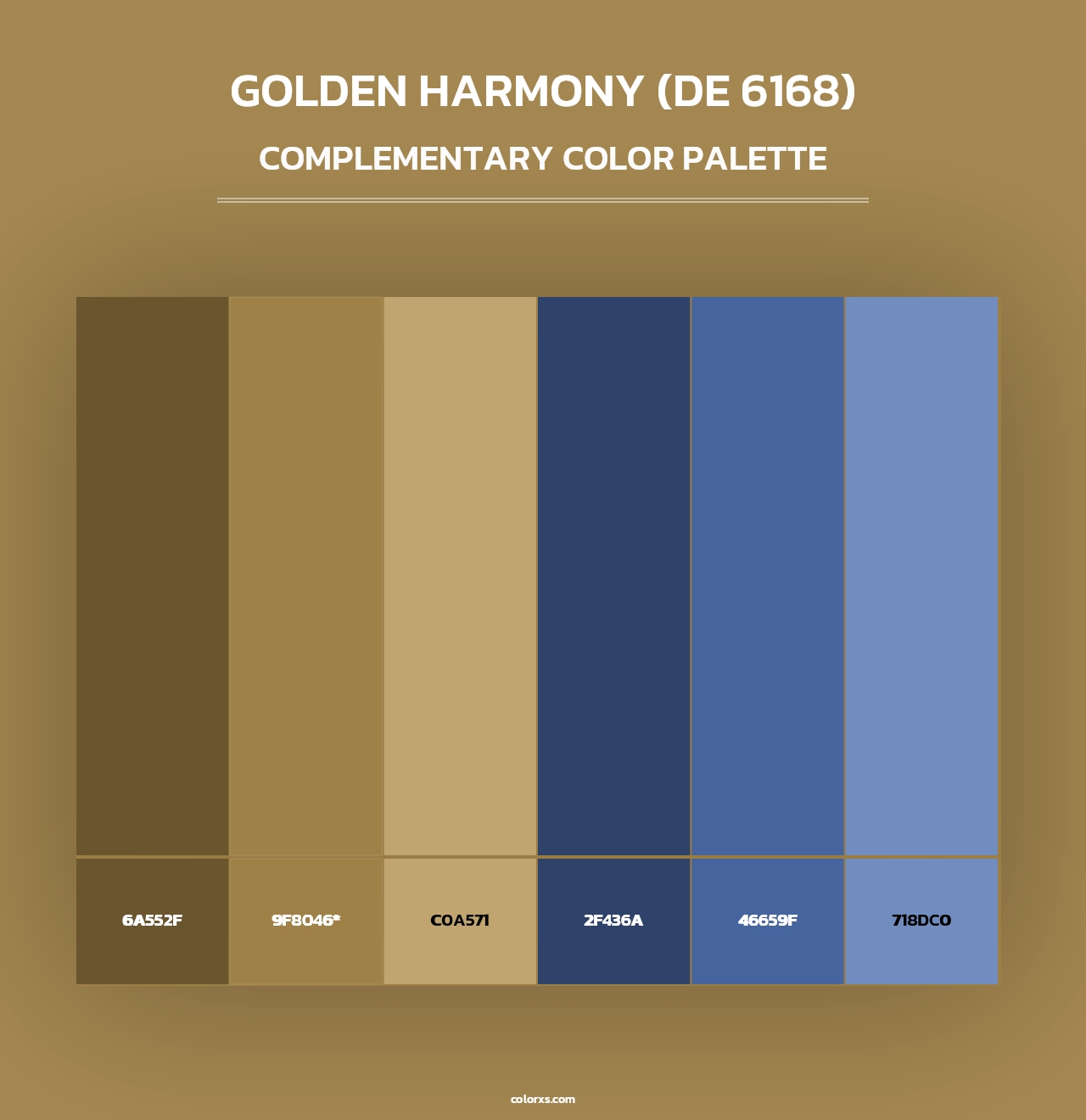 Golden Harmony (DE 6168) - Complementary Color Palette