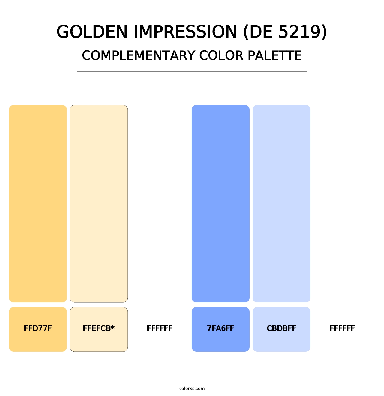 Golden Impression (DE 5219) - Complementary Color Palette