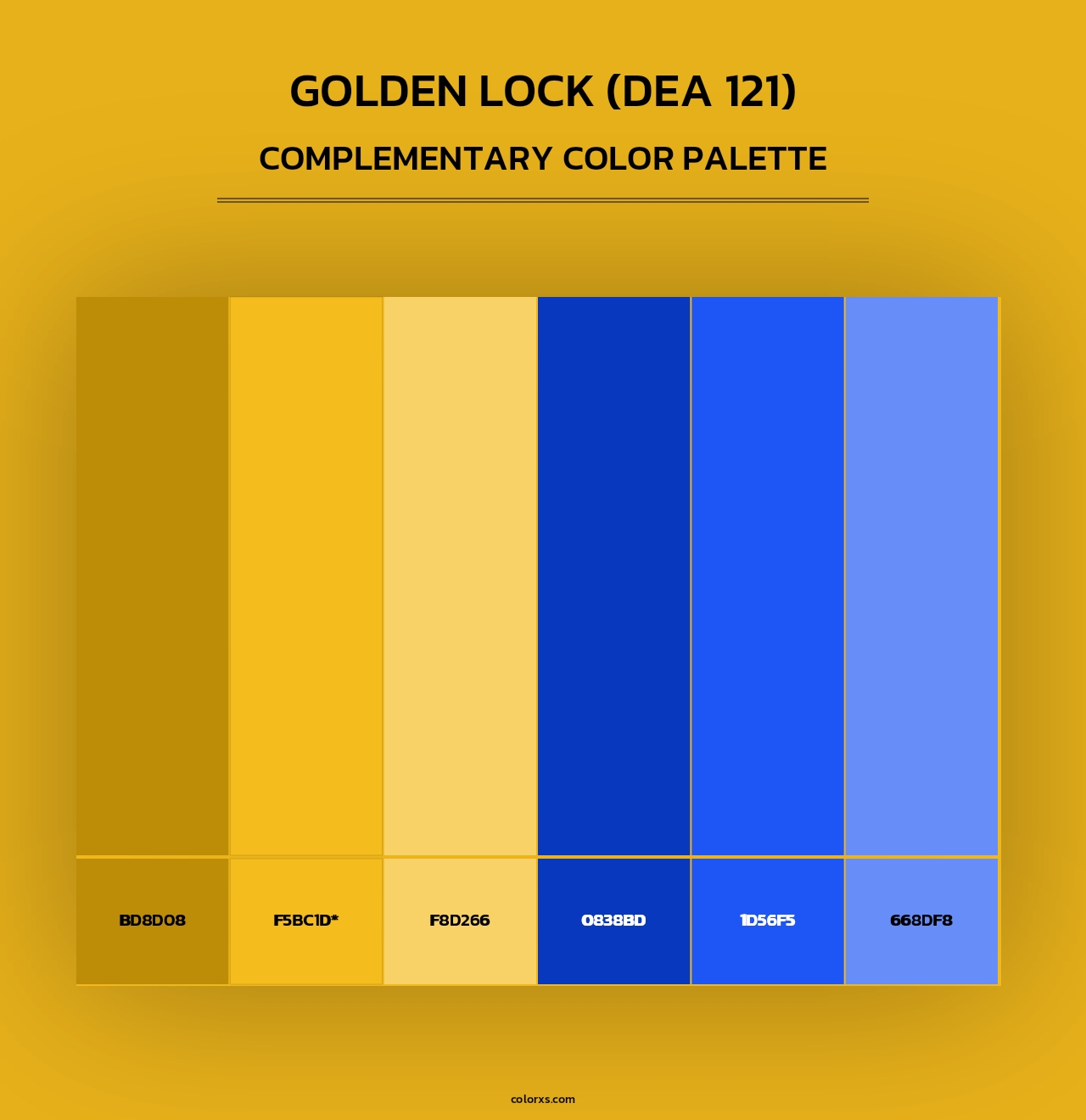 Golden Lock (DEA 121) - Complementary Color Palette