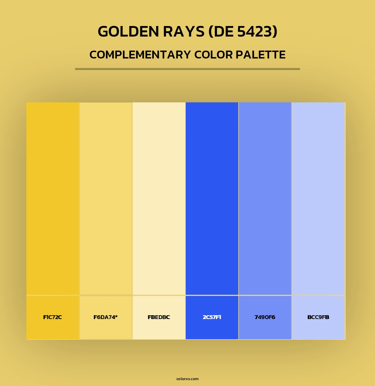 Golden Rays (DE 5423) - Complementary Color Palette