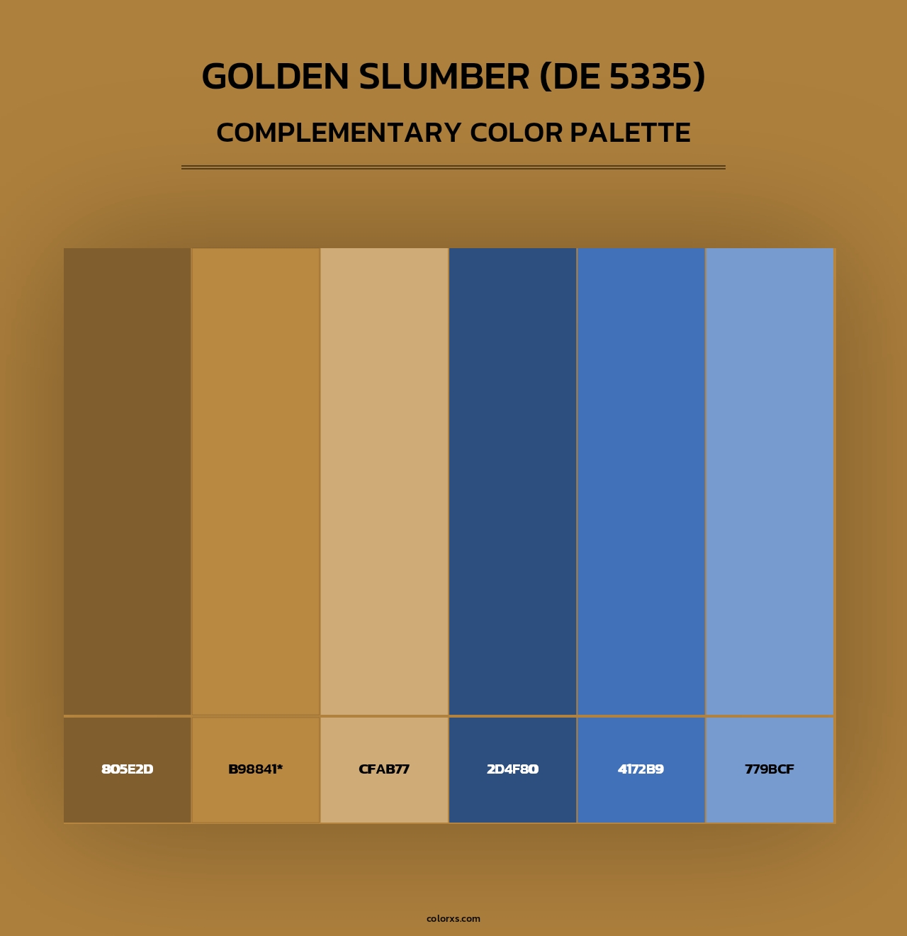 Golden Slumber (DE 5335) - Complementary Color Palette