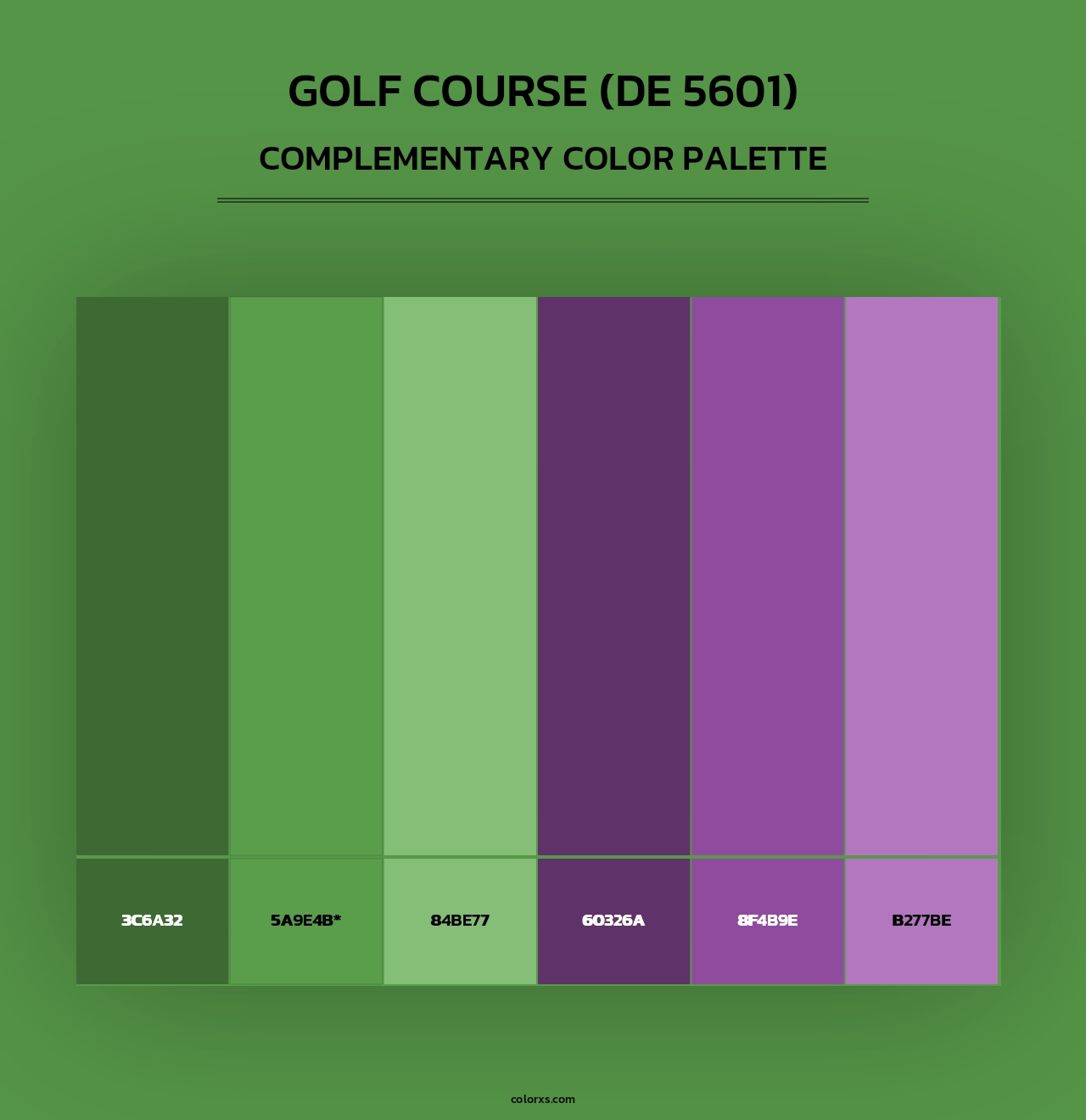 Golf Course (DE 5601) - Complementary Color Palette
