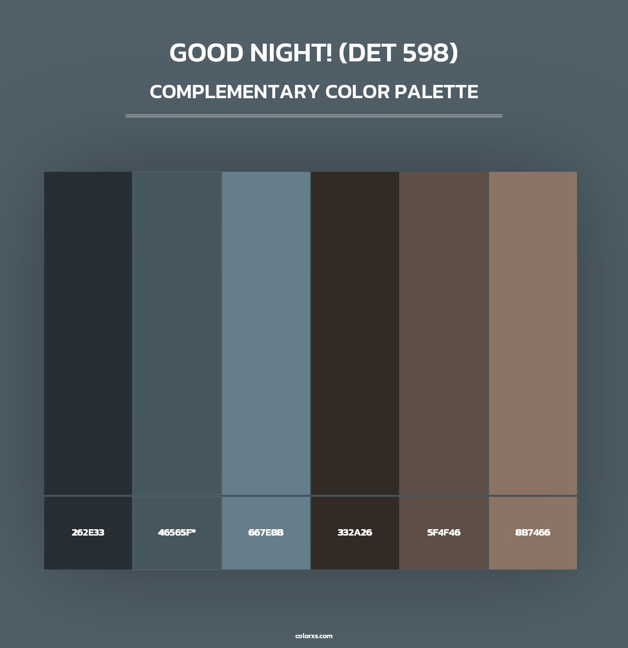 Good Night! (DET 598) - Complementary Color Palette