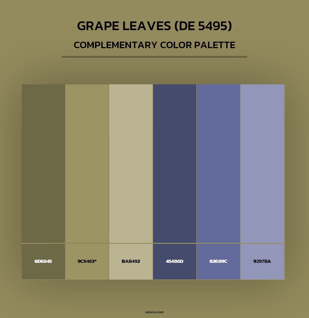 Grape Leaves (DE 5495) - Complementary Color Palette