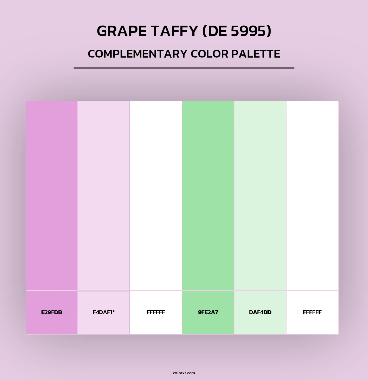 Grape Taffy (DE 5995) - Complementary Color Palette