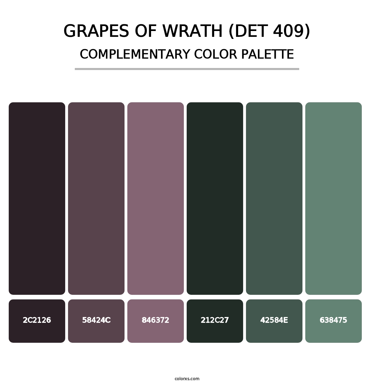 Grapes of Wrath (DET 409) - Complementary Color Palette