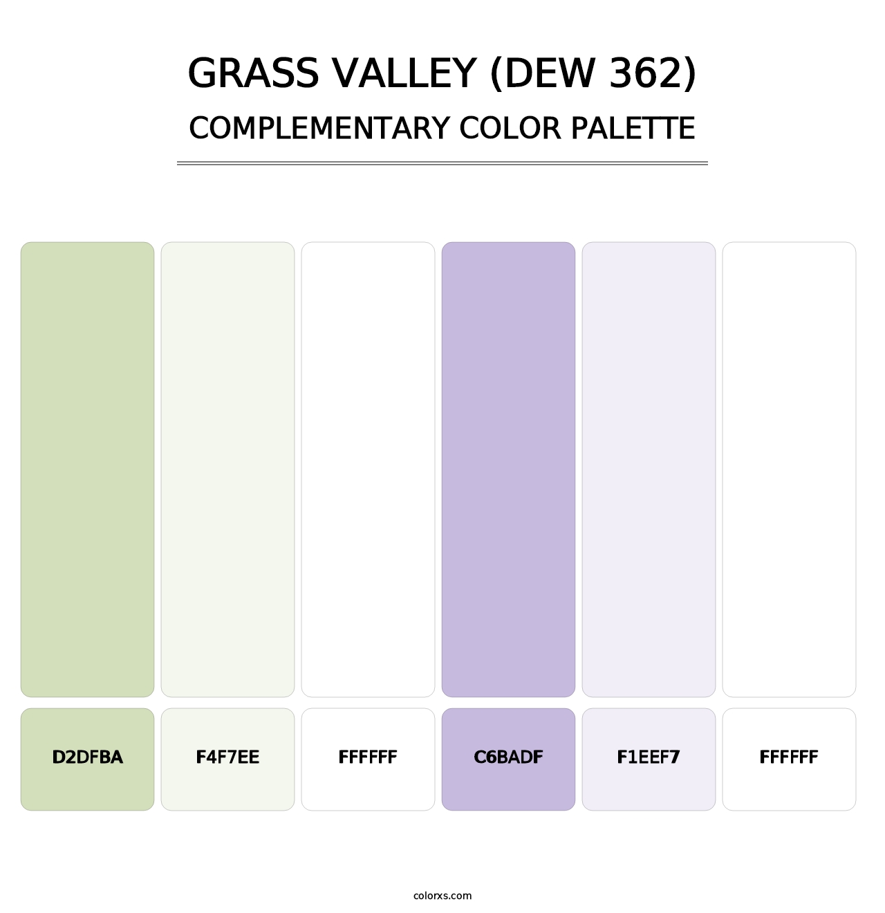 Grass Valley (DEW 362) - Complementary Color Palette